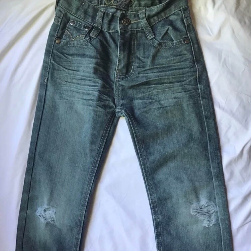 Boys Size 5 GS-115 Denim Jeans Creased Relaxed 5T